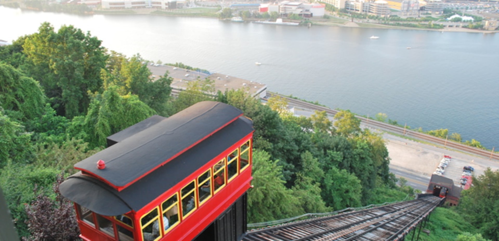 The Duquesne Incline is a funicular located near Pittsburgh's South Side neighborhood and scaling Mt. Washington in Pennsylvania, United States.